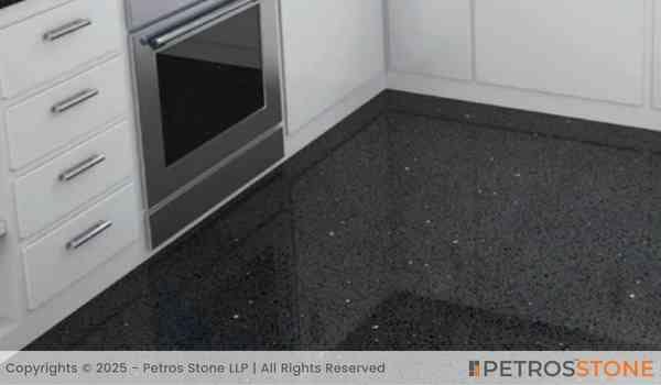 Black Galaxy Quartz Stone Slab 4 Black Galaxy Quartz Flooring