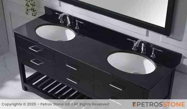 Black Galaxy Quartz Stone Slab 5 Black Galaxy Quartz Vanity