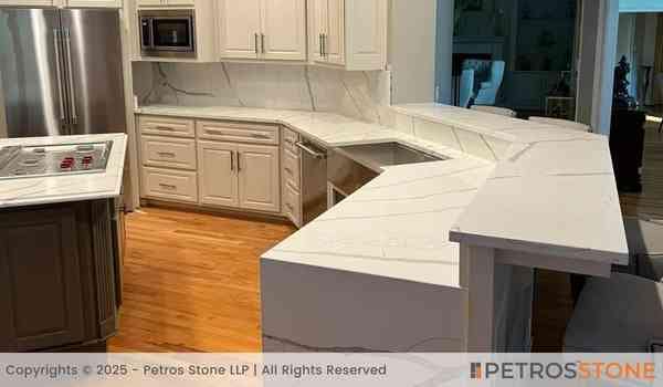 Calacatta Michelangelo Quartz Stone Slab 5 Calacatta Michelangelo Quartz Countertop & Backsplash