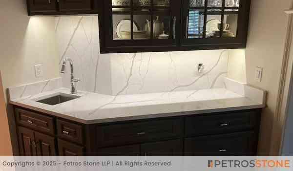 Calacatta Michelangelo Quartz Stone Slab 4 Calacatta Michelangelo Quartz Vanity
