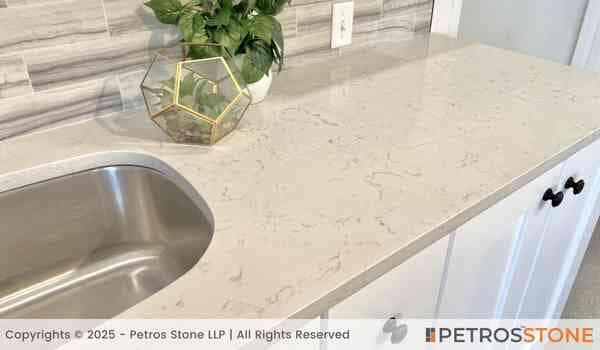 Carrara Beige Quartz Stone Slab 5 Carrara Beige Quartz Countertop