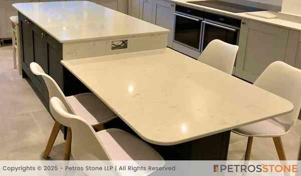 Carrara Extra Quartz Stone Slab 5 Carrara Extra Quartz Table