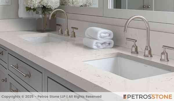 Carrara Extra Quartz Stone Slab 4 Carrara Extra Quartz Vanity