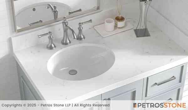Carrara Morro Quartz Stone Slab 4 Carrara Morro Quartz Vanity