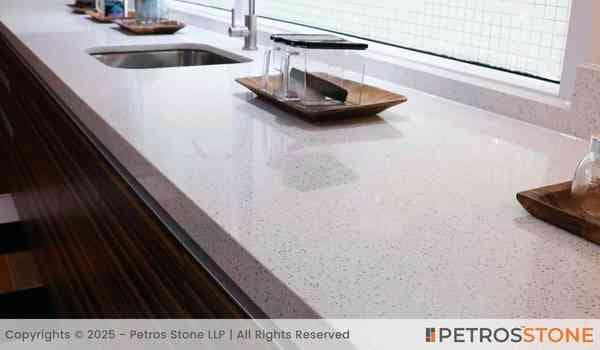 Iced White Quartz Stone Slab 3 Frost White Quartz Countertop