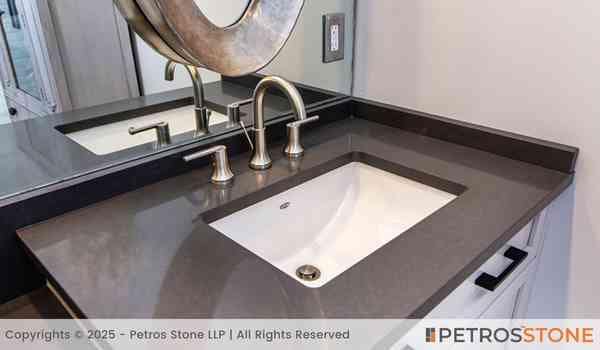Manhattan Grey Quartz Stone Slab 5 Manhattan Grey Quartz Vanity