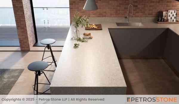Plain Beige Quartz Stone Slab 3 Plain Beige Quartz Countertop