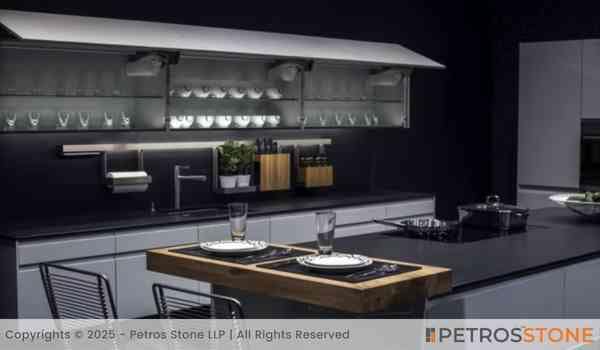 Plain Black Quartz Stone Slab 3 Plain Black Quartz Countertop