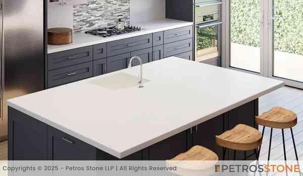 Plain White Quartz Stone Slab 3 Plain White Quartz Countertop