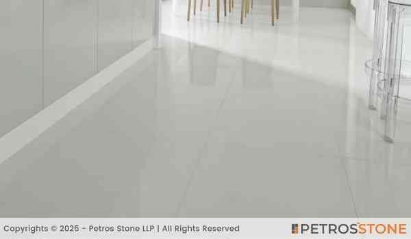 Ultra White Quartz Stone Slab 4 Pure White Quartz Flooring