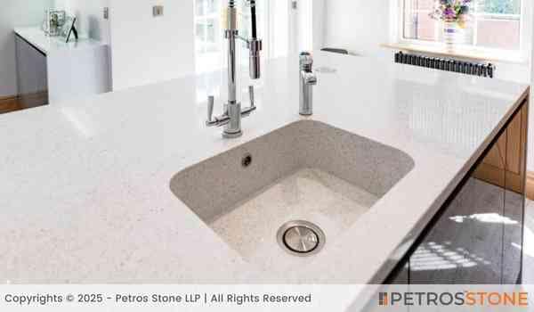 Snow Grey Quartz Stone Slab 5 Snow Grey Quartz Countertop
