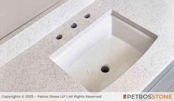 Snow Grey Quartz Stone Slab 4 Snow Grey Quartz Vanity