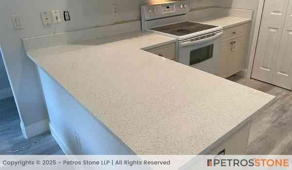 Sparkle Beige Quartz Stone Slab 3 Sparkle Beige Quartz Countertop