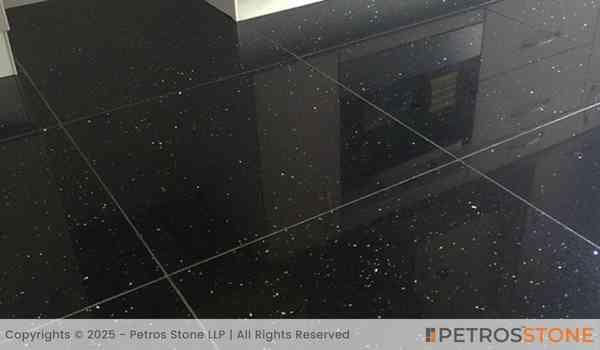 Sparkle Black Quartz Stone Slab 4 Sparkle Black Quartz Flooring