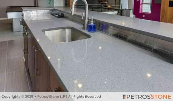 Sparkle Grey Quartz Stone Slab 3 Sparkle Grey Quartz Countertop