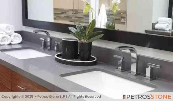 Sparkle Grey Quartz Stone Slab 5 Sparkle Grey Quartz Vanity